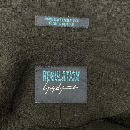 REGULATION Yohji Yamamoto レギュレーション ヨウジヤマモト FI-J53-301 ブラック リネン100 ハイネックジップアップブルゾン ジャケット ジャケット