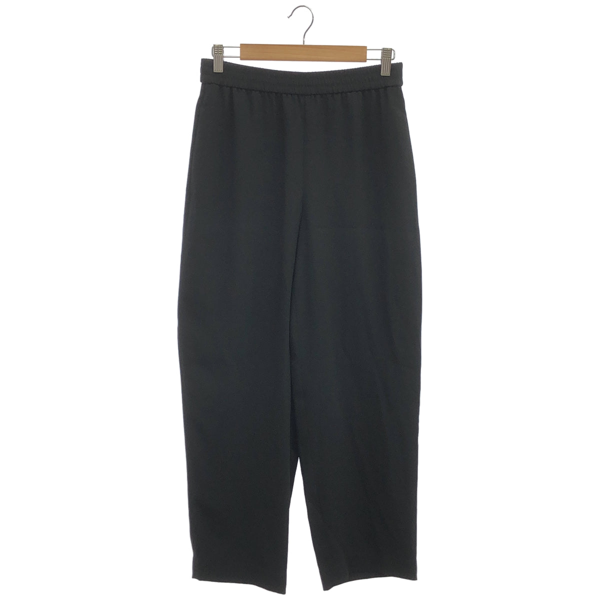 Theory セオリー 25SS ブラック Satin Crepe Straight Pull On パンツ ボトムス