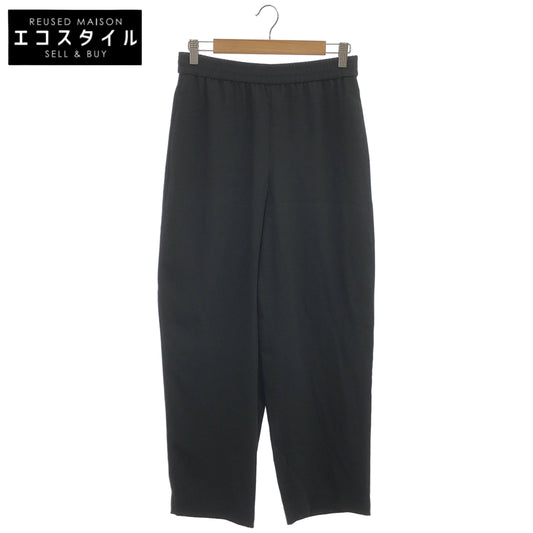 Theory セオリー 25SS ブラック Satin Crepe Straight Pull On パンツ ボトムス