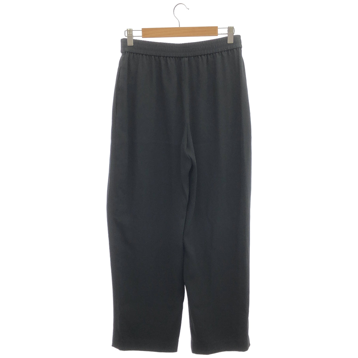 Theory セオリー 25SS ブラック Satin Crepe Straight Pull On パンツ ボトムス