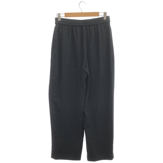 Theory セオリー 25SS ブラック Satin Crepe Straight Pull On パンツ ボトムス