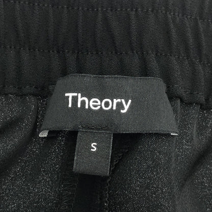 Theory セオリー 25SS ブラック Satin Crepe Straight Pull On パンツ ボトムス