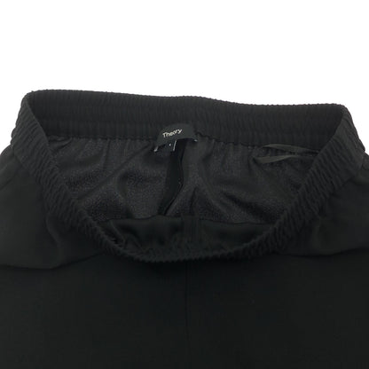 Theory セオリー 25SS ブラック Satin Crepe Straight Pull On パンツ ボトムス