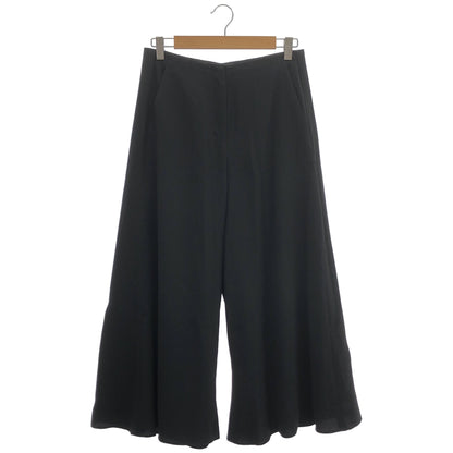 Theory セオリー 25SS ブラック SATIN CREPE WIDE サテンクレープワイドパンツ ボトムス