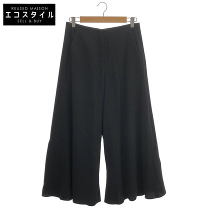 Theory セオリー 25SS ブラック SATIN CREPE WIDE サテンクレープワイドパンツ ボトムス