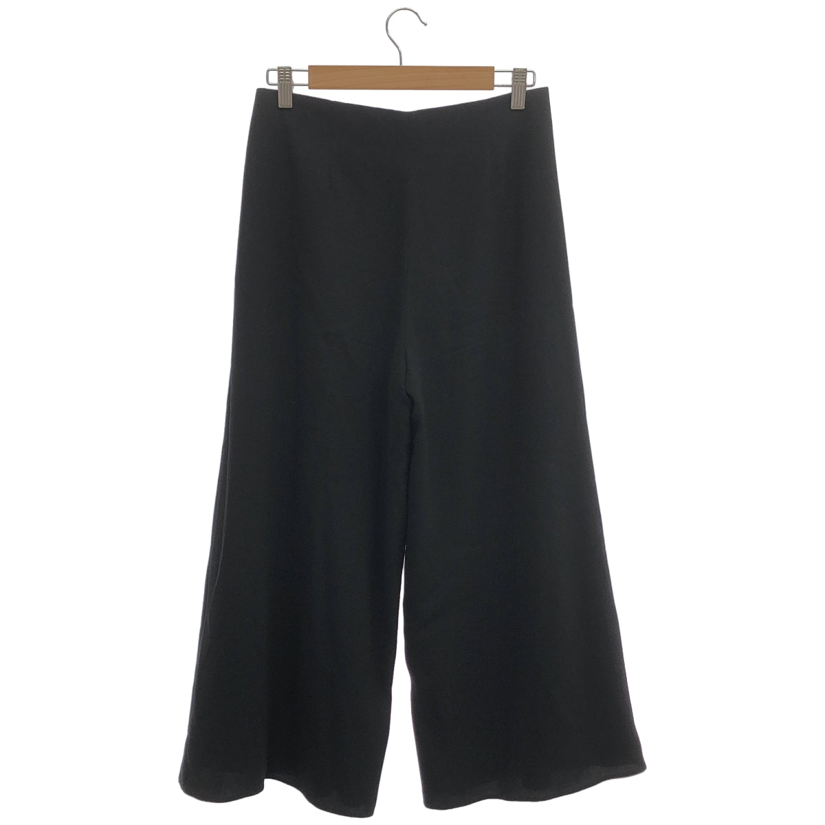 Theory セオリー 25SS ブラック SATIN CREPE WIDE サテンクレープワイドパンツ ボトムス