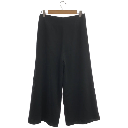 Theory セオリー 25SS ブラック SATIN CREPE WIDE サテンクレープワイドパンツ ボトムス