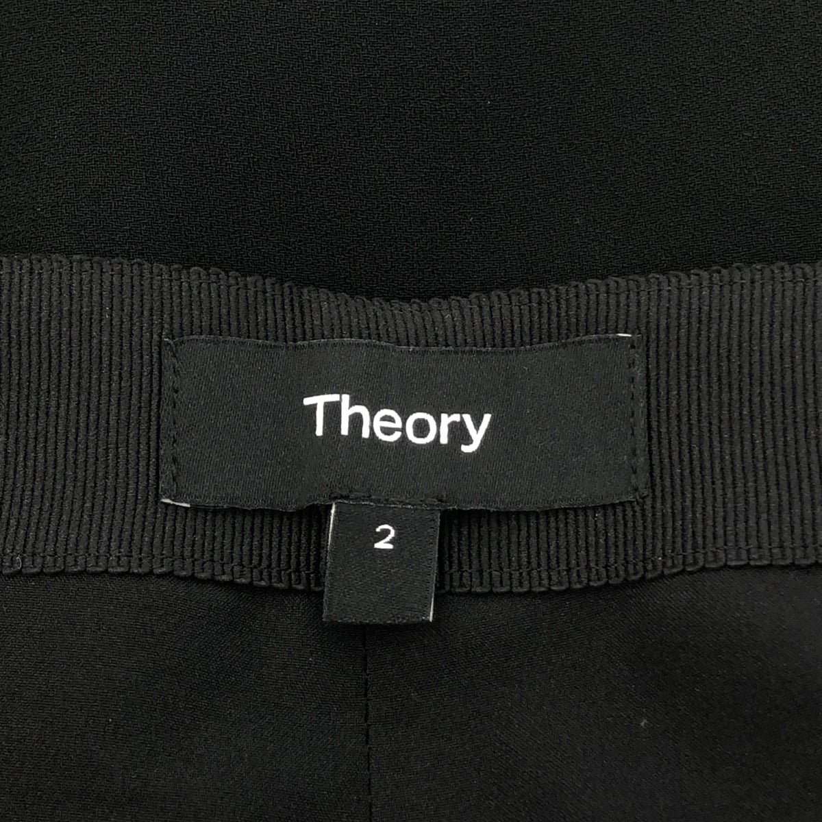 Theory セオリー 25SS ブラック SATIN CREPE WIDE サテンクレープワイドパンツ ボトムス