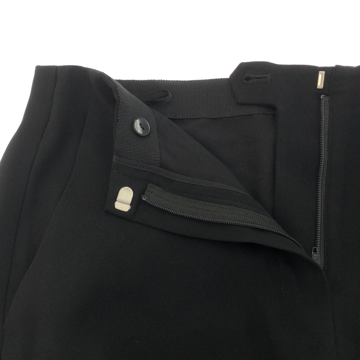 Theory セオリー 25SS ブラック SATIN CREPE WIDE サテンクレープワイドパンツ ボトムス