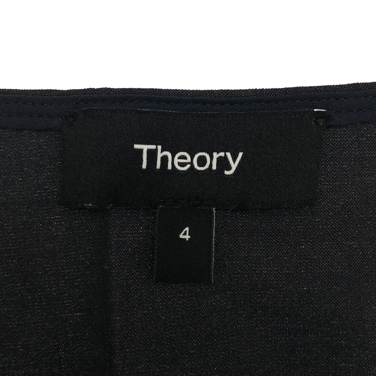 Theory セオリー 25SS チャコール ノースリーブ グッドクランチウォッシュボリュームミニドレス トップス