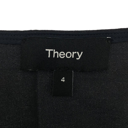 Theory セオリー 25SS チャコール ノースリーブ グッドクランチウォッシュボリュームミニドレス トップス