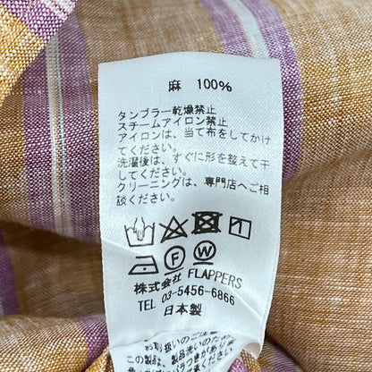 TICCA ティッカ オレンジ マルチストライプ スキッパーシャツワンピース ワンピース