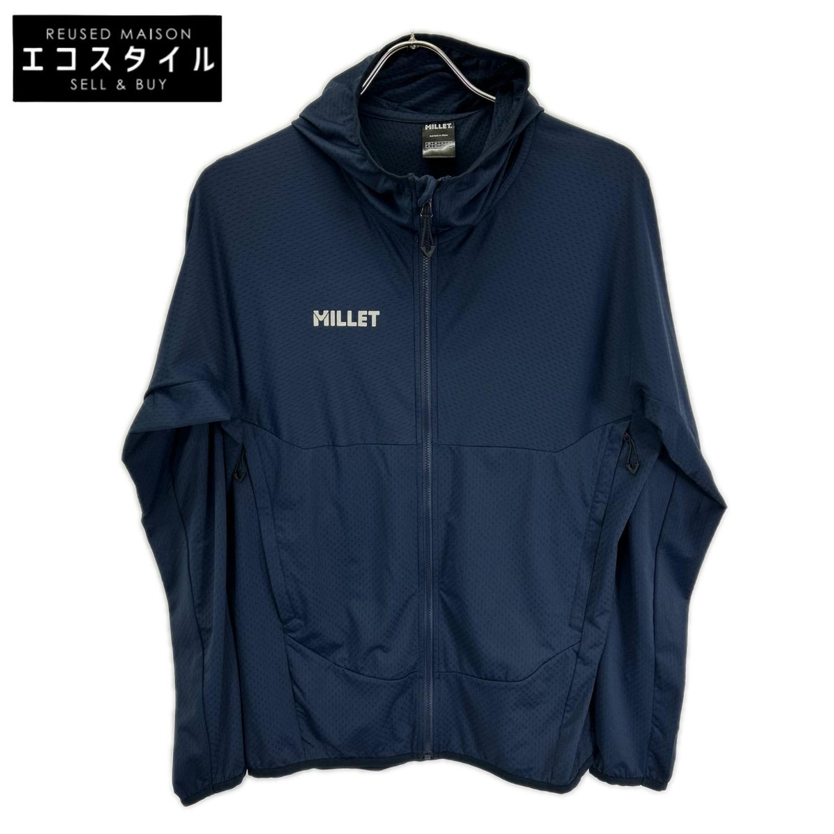 MILLET ミレー MIV02172 ネイビー ソル メッシュ ジップアップフーディ トップス