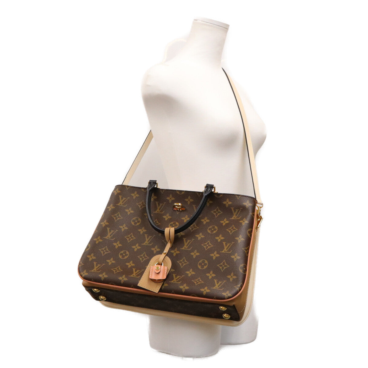 LOUIS VUITTON ルイヴィトン 18年 M44255 モノグラム セサミペッシュ×クレーム ミルフィーユ 2WAYショルダーバッグ ショルダーバッグ