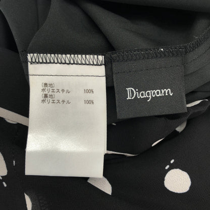 Diagram ダイアグラム ブラック バイカラープリーツドットスカート ボトムス