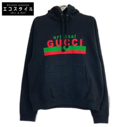 GUCCI グッチ 626989 ブラック シェリーライン ロゴプリントパーカー トップス