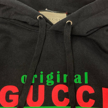 GUCCI グッチ 626989 ブラック シェリーライン ロゴプリントパーカー トップス