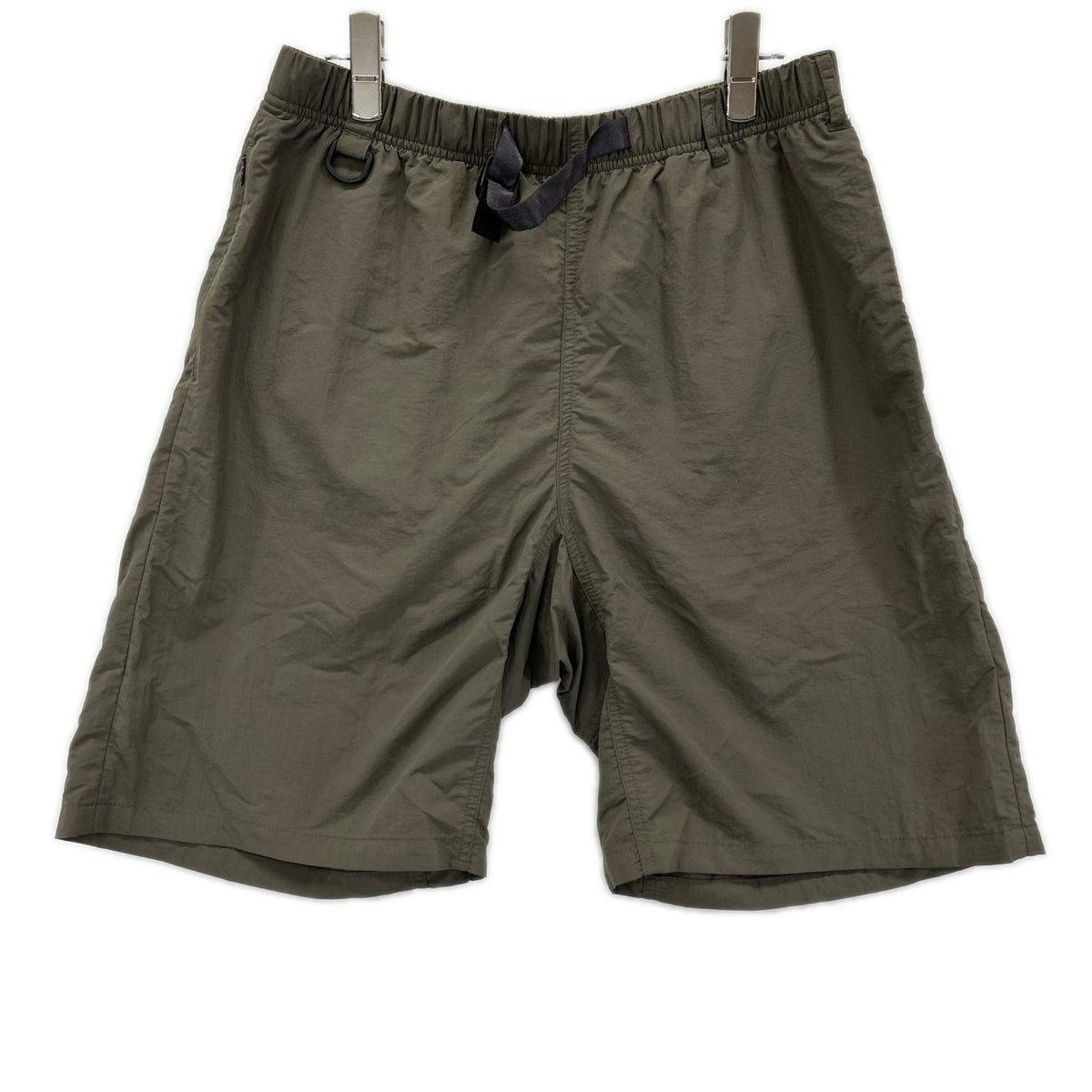 Gramicci グラミチ カーキ ナイロン ベルト付き ウエストゴム イージーショートパンツ ボトムス