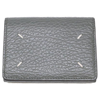 Maison margiela メゾンマルジェラ 【美品】25AW 11 S36UI0416 P4455 4ステッチ グレイニーレザー 三つ折り ウォレット 三つ折り財布（小銭入れあり）