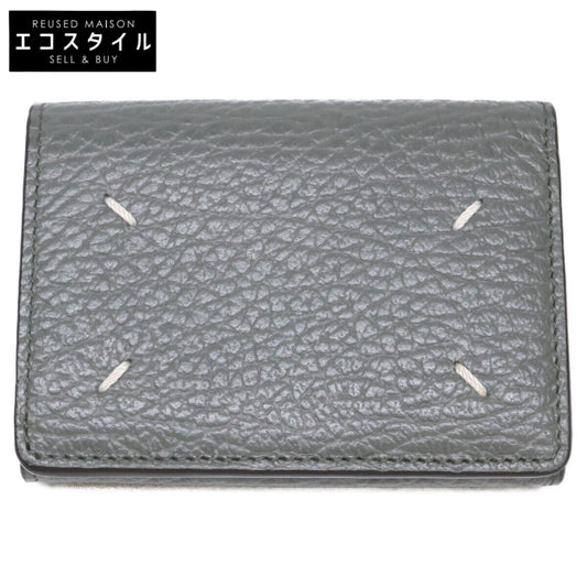 Maison margiela メゾンマルジェラ 【美品】25AW 11 S36UI0416 P4455 4ステッチ グレイニーレザー 三つ折り ウォレット 三つ折り財布（小銭入れあり）