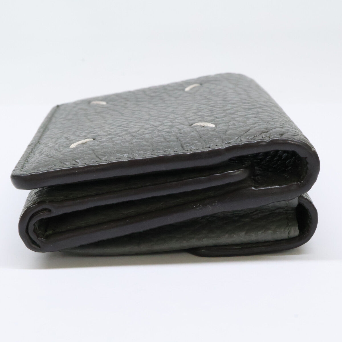 Maison margiela メゾンマルジェラ 【美品】25AW 11 S36UI0416 P4455 4ステッチ グレイニーレザー 三つ折り ウォレット 三つ折り財布（小銭入れあり）