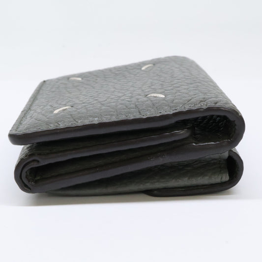 Maison margiela メゾンマルジェラ 【美品】25AW 11 S36UI0416 P4455 4ステッチ グレイニーレザー 三つ折り ウォレット 三つ折り財布（小銭入れあり）