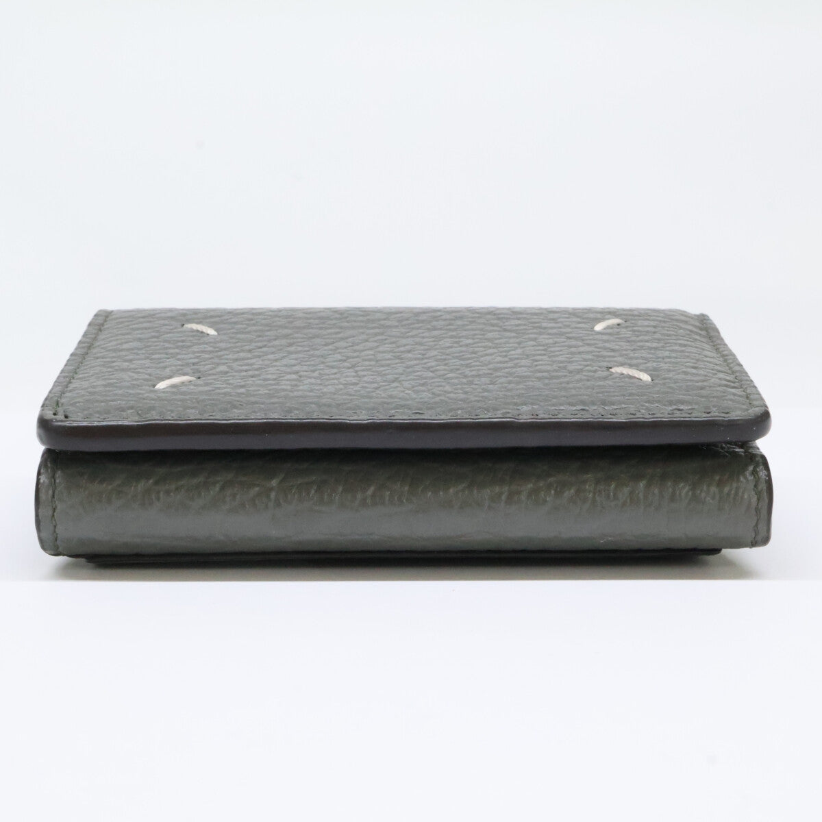 Maison margiela メゾンマルジェラ 【美品】25AW 11 S36UI0416 P4455 4ステッチ グレイニーレザー 三つ折り ウォレット 三つ折り財布（小銭入れあり）
