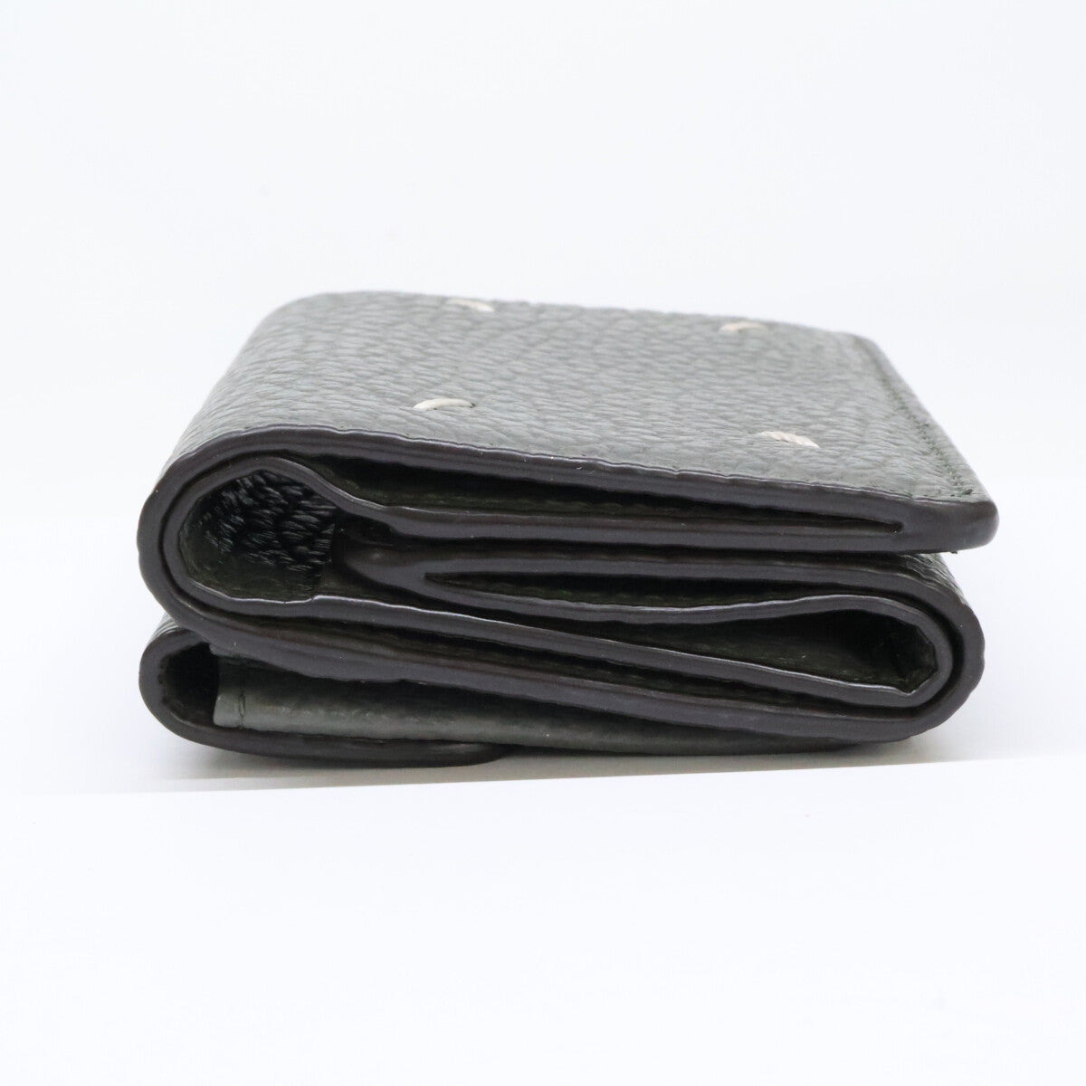 Maison margiela メゾンマルジェラ 【美品】25AW 11 S36UI0416 P4455 4ステッチ グレイニーレザー 三つ折り ウォレット 三つ折り財布（小銭入れあり）