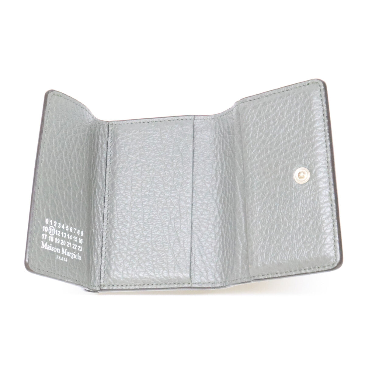 Maison margiela メゾンマルジェラ 【美品】25AW 11 S36UI0416 P4455 4ステッチ グレイニーレザー 三つ折り ウォレット 三つ折り財布（小銭入れあり）