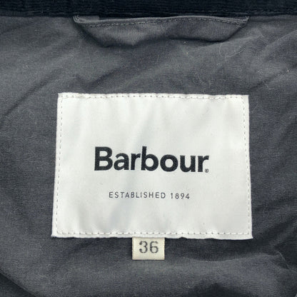 Barbour バブアー 2201243 グレー ナイロン 襟コーデュロイ ステンカラーコート トップス