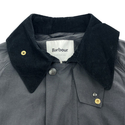 Barbour バブアー 2201243 グレー ナイロン 襟コーデュロイ ステンカラーコート トップス