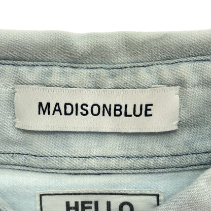 MADISON BLUE マディソンブルー ライトブルー コットン 長袖 ボタンデニムシャツ トップス