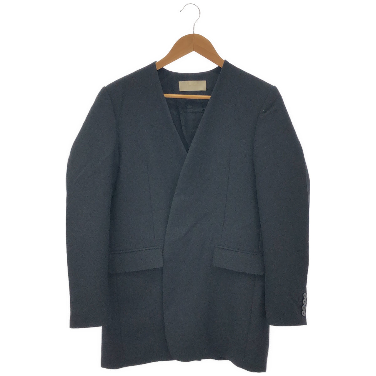 Plage プラージュ 24AW 24010922101030 ブラック カシミヤ混 Collarless Big ジャケット トップス