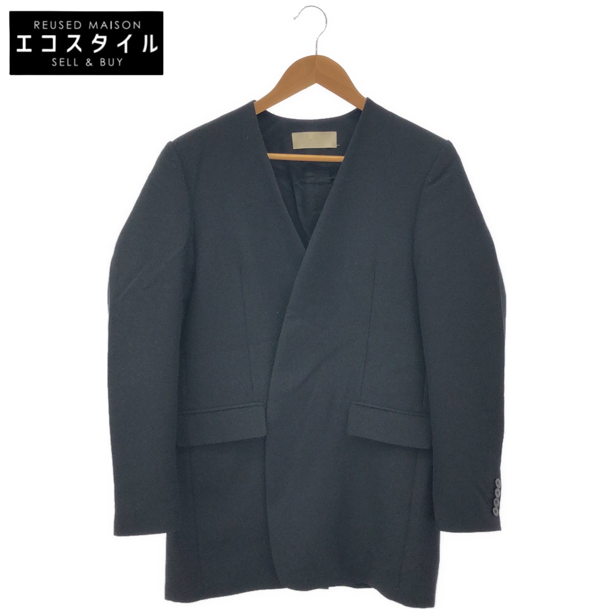 Plage プラージュ 24AW 24010922101030 ブラック カシミヤ混 Collarless Big ジャケット トップス