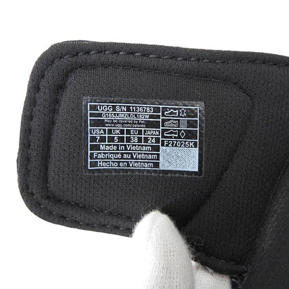 UGG アグ 美品 スエード GOLDENSTAR ゴールデンスター ストラップ プラットフォーム サンダル レディース ブラック 24cm 1136783 シューズ