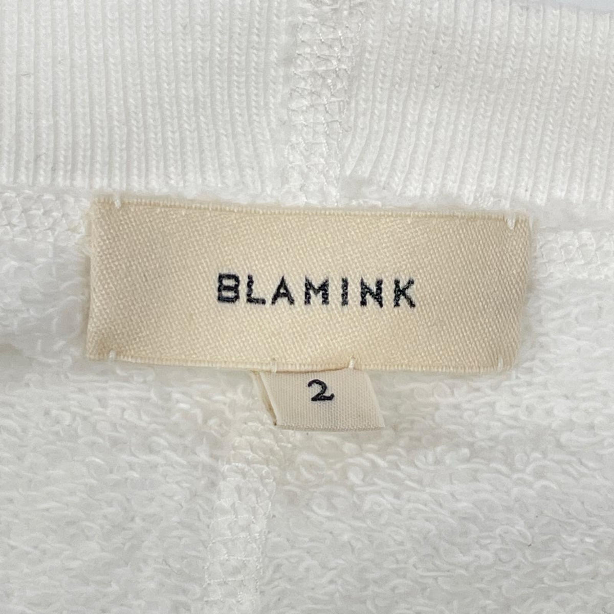 BLAMINK ブラミンク 7917-222-0058 ホワイト コットン 吊裏毛ロゴショートスリーブプルオーバー トップス