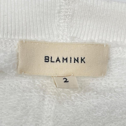 BLAMINK ブラミンク 7917-222-0058 ホワイト コットン 吊裏毛ロゴショートスリーブプルオーバー トップス