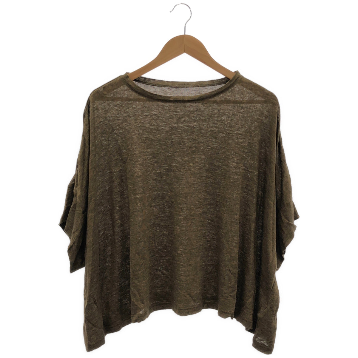 nest Robe ネストローブ 26SS 01262-1128 カーキ リネンジャージープルオーバー トップス
