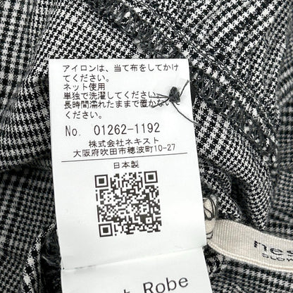 nest Robe ネストローブ 26SS 01262-1192 グレー コットンリネン グレンチェックフリルブラウス トップス