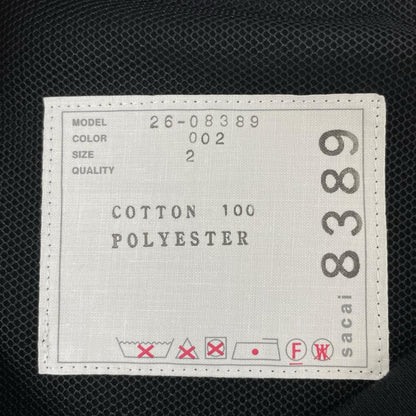sacai サカイ 26SS 26-08389 ブラック コットン フローラルプリント ドッキングパネルカットソー トップス