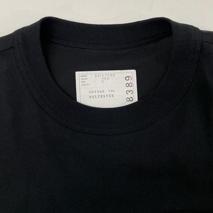 sacai サカイ 26SS 26-08389 ブラック コットン フローラルプリント ドッキングパネルカットソー トップス