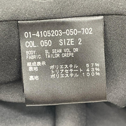 Theory セオリー 01-4105203 24SS ブラック Tailor Crepe SL Seam Vol DR ノースリーブワンピース ワンピース