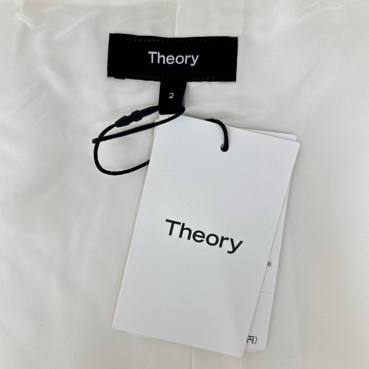 Theory セオリー 01-4104103 24SS ホワイト TAILOR CREPE CL TAILOR JKT ノーカラージャケット ジャケット