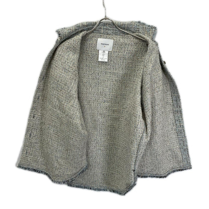 MARMORS マルモア 24AW ブルー tweed fringe shirt シャツ トップス