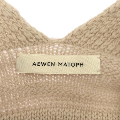 AEWEN MATOPH イウエン マトフ ベージュ ウール100 フリンジカーディガン トップス