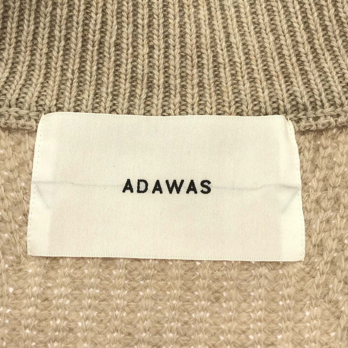 ADAWAS アダワズ 24AW ADWS-401-48 ベージュ ウール100 ノースリーブニットベスト トップス