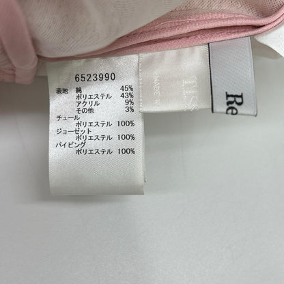 Rene ルネ 6523990 25SS ピンク TISSUE パフスリーブ ノーカラージャケット ジャケット