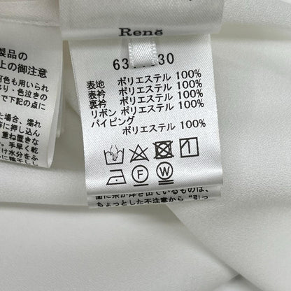 Rene ルネ 6311030 23SS ホワイト デザインカラー パールボタン ノースリーブシャツブラウス トップス
