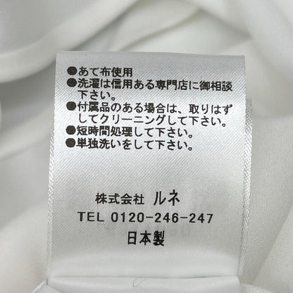 Rene ルネ 6311030 23SS ホワイト デザインカラー パールボタン ノースリーブシャツブラウス トップス