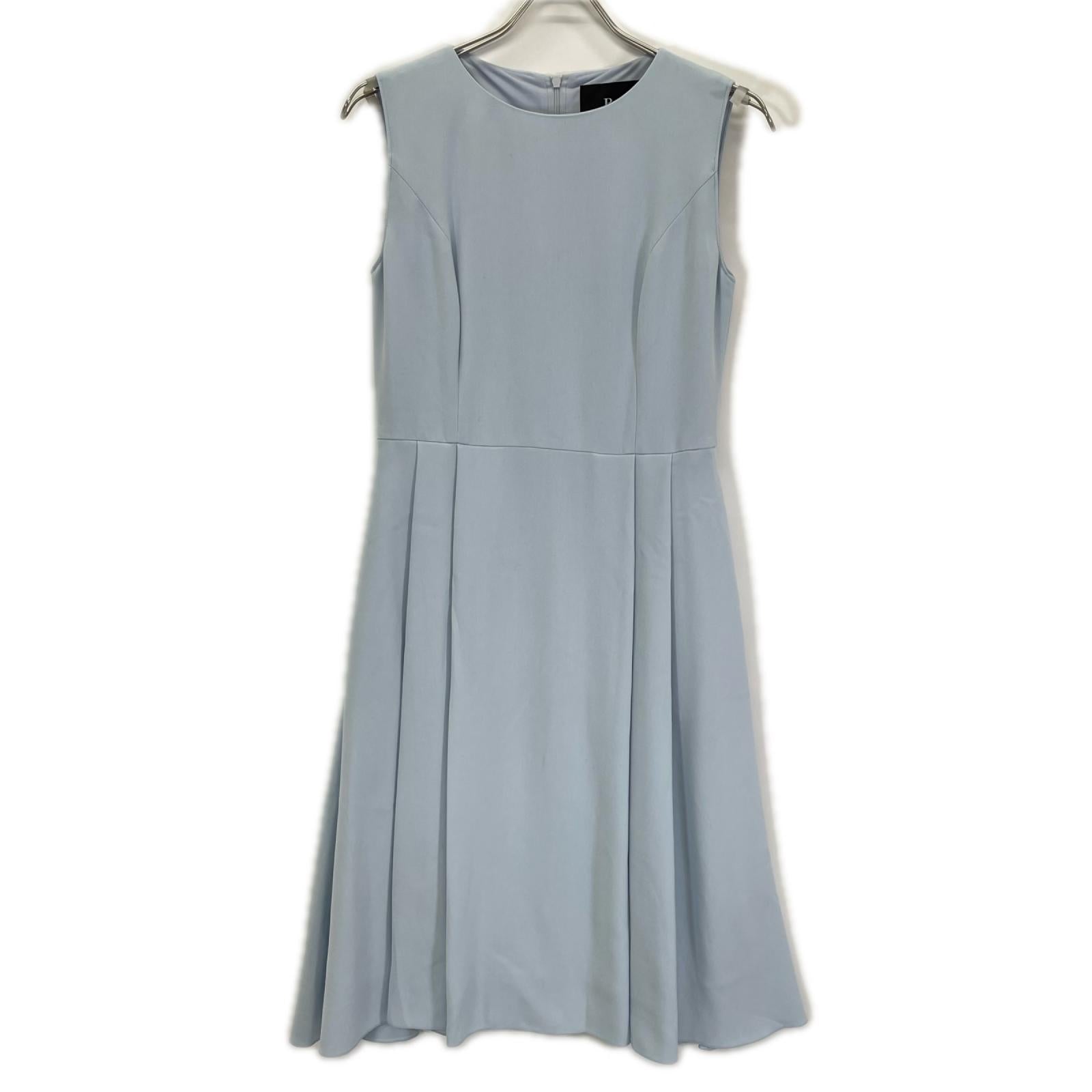 Rene ルネ ロングワンピース 襟付き ノースリーブ ネイビー S エレガント Rene ルネ 25SS 5516030 ライトブルーノースリーブワンピース